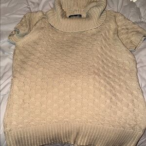 United States Sweaters Beige Cowl Neck Sweater
